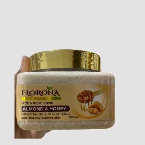 FLORONA | NATURALS | FACE & BODY SCRUB | ALMOND & HONEY| NET: 300ml